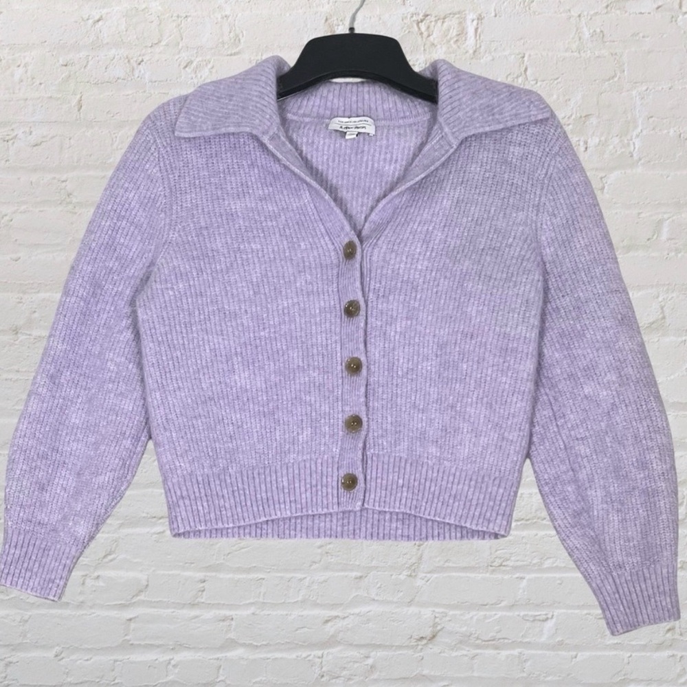& Other Stories Lavender Cardigan - Picture 3 of 7